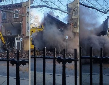 Two Fishtown homes, located at 633 and 635 E. Thompson St. collapsed after the city's Department of Licenses and Inspections declared both properties imminently dangerous. (L&I Riverwards Coalition)