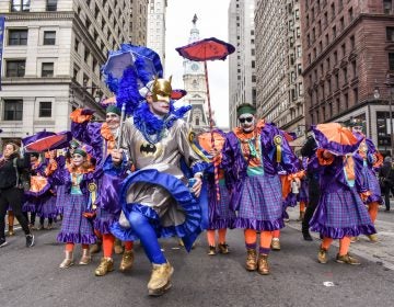 A group of mummers parading in Philadelphia