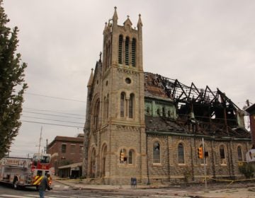 The Greater Bible Way Temple at 1461 N. 52nd St., was severely damaged by fire in August 2019. (Emma Lee/WHYY)