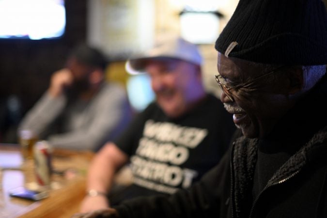 Ronald Stanley Webb, Andy and Stosh's dad, sits at the bar at Deer Lake & West Brunswick Fire Company No. 1, the first place he and his wife felt accepted as a couple in Schuylkill after marrying in the 1960s. (Bas Slabbers for Keystone Crossroads)