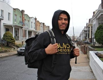 David Cabello is the founder of Black and Mobile, an online food delivery service in Philadelphia that partners with and highlights Black-owned businesses. (Emma Lee/WHYY)