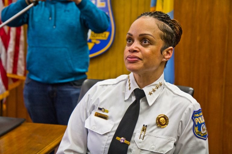 Philadelphia Police Department’s new Commissioner Danielle Outlaw, spoke with local members of the media for the first time on Wednesday. (Kimberly Paynter/WHYY)