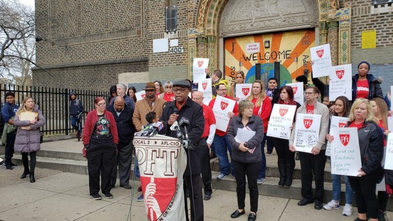 Jerry Jordan speaks about new plan to fix schools (Tom MacDonald/WHYY)