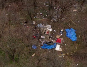 Four people experiencing homelessness were found dead inside of a tent in a Delaware woods on Monday. (NBC10)