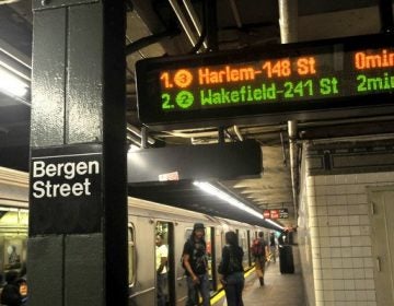 An MTA countdown clock shows time until the next trains to arrive at the New York system's Bergen Street station in Brooklyn. (MTA)