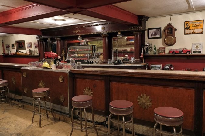 Inside the bar and social club at the Schuylkill Historical Fire Society in Shenandoah, Pennsylvania. (Matt Smith for Keystone Crossroads)