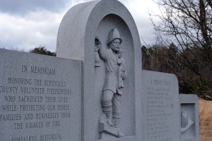 The Fallen Firefighters Memorial in Frackville, Pennsylvania. (Matt Smith for Keystone Crossroads)