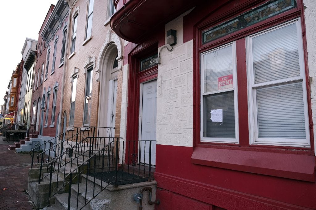 Apartments are seen on a Reading street