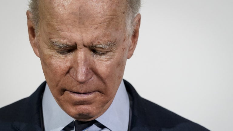 Democratic presidential candidate and former Vice President Joe Biden pauses while speaking after receiving an endorsement from Rep. James Clyburn earlier this week. (Drew Angerer/Getty Images)