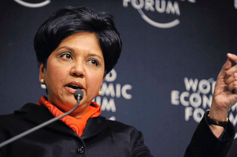 DAVOS/SWITZERLAND, 28JAN10 -  Indra Nooyi, Chairman and Chief Executive Officer, PepsiCo, USA; Member of the Foundation Board of the World Economic Forum; Global Agenda Council on the Role of Business is captured during the session 'State Leadership: An Opportunity for Global Action' at the Congress Centre at the Annual Meeting 2010 of the World Economic Forum in Davos, Switzerland, January 28, 2010.  Copyright by World Economic Forum  swiss-image.ch/Photo by Michael Wuertenberg