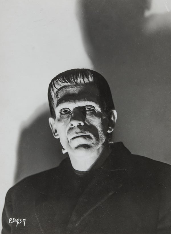 Actor Boris Karloff in his Frankenstein makeup and costume. (Courtesy of Universal Studios Licensing LLC)