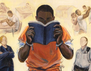 Banned books in prisons. (Sally Deng for NPR)
