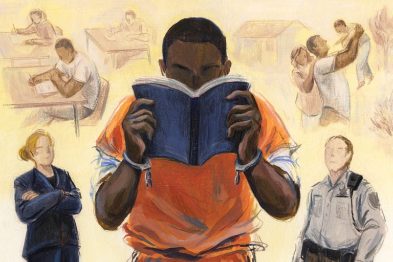 Banned books in prisons. (Sally Deng for NPR)