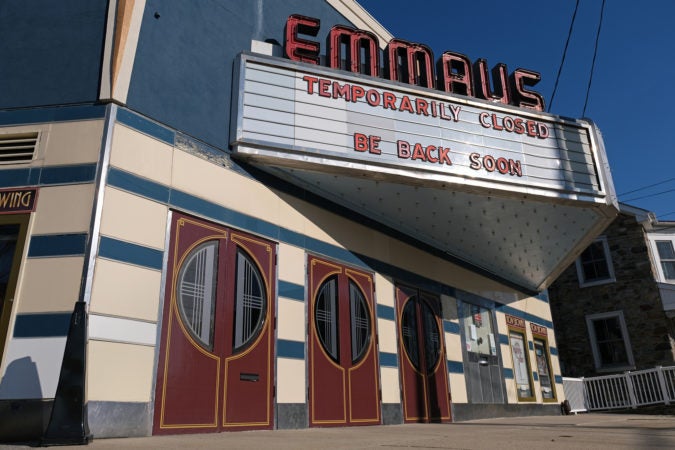 The shuttered Emmaus Theatre. (Matt Smith for Keystone Crossroads)