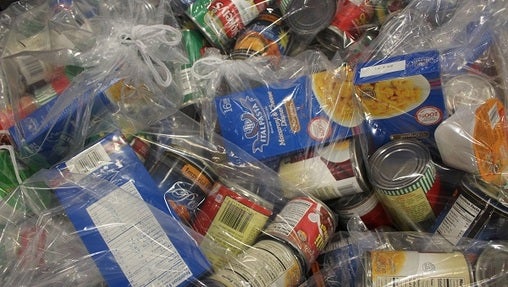 Philadelphia residents can pick up one box of food per household on Mondays and Thursdays. (Michael Rubinkam/AP Photo)