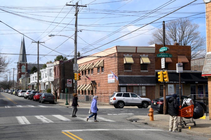 Life at the intersection of LeFevre and Richmond, two of the main streets in Bridesburg. (Bastiaan Slabbers for Keystone Crossroads)