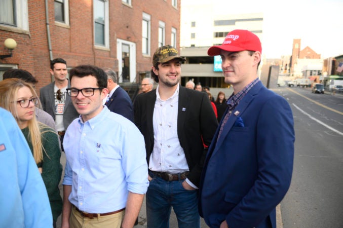 People wait in line before President Trump's appearance in Scranton, Pa. on Thursday  (Bastiaan Slabbers for Keystone Crossroads)