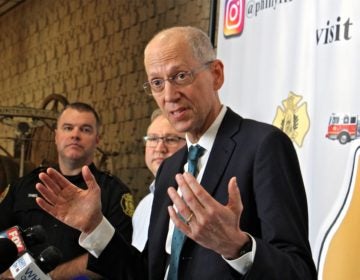 Philadelphia Health Commissioner Thomas Farley answers questions at the city's daily coronavirus briefing at the Fire Administration Building on Friday, March 13, 2020. (Emma Lee/WHYY)