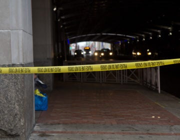 The City of Philadelphia cleared the encampments of people living in tunnels beneath the Pennsylvania Convention Center Monday. (Kimberly Paynter/WHYY)