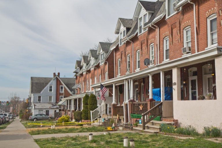 A residential street in Norristown, Pa.