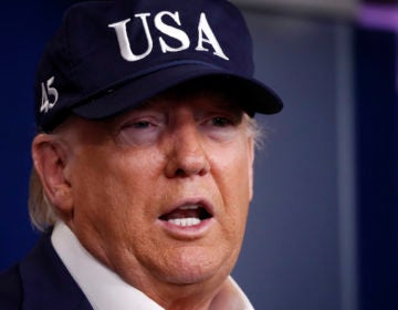 President Donald Trump speaks during briefing on coronavirus in the Brady press briefing room at the White House, Saturday, March 14, 2020, in Washington. (Alex Brandon/AP Photo)