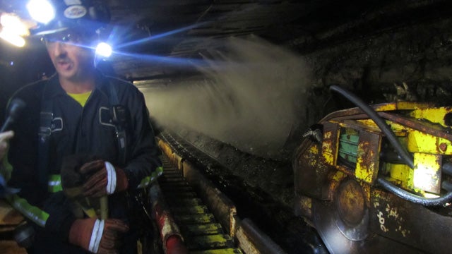 Inside a coal mine in Greene County, Pennsylvania. (Kimberly Paynter/WHYY)