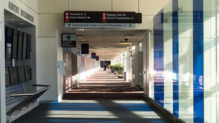 Philadelphia International Airport hallway (Danya Henninger/Billy Penn)