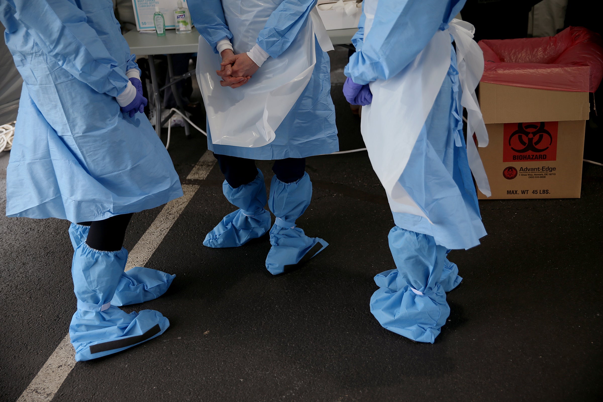 Drive-thru coronavirus testing set up outside Phillies' Citizens