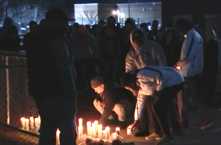 A vigil was held Monday night for Zaire Williams, a former Temple University football player who was shot and killed in Philadelphia. (Screenshot/NBC 10 Philadelphia)