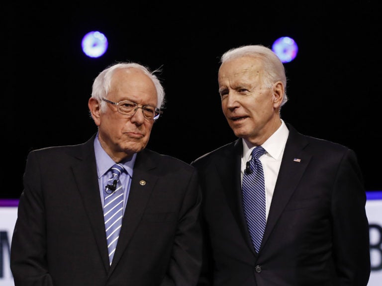 Sen. Bernie Sanders and former Vice President Joe Biden. (Matt Rourke/AP Photo)