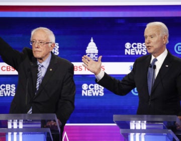 Sen. Bernie Sanders and former Vice President Joe Biden, seen here at the South Carolina Democratic debate, square off Tuesday in states including Michigan and Washington. (Patrick Semansky/AP Photo)