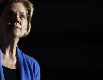 Sen. Elizabeth Warren speaks during a primary election night rally on Tuesday at Eastern Market in Detroit. (Patrick Semansky/AP)