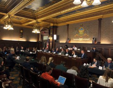 State System of Higher Education Chancellor Daniel Greenstein testifies before the House Appropriations Committee on March 3, 2020, in the state Capitol in Harrisburg, Pa. (Ed Mahon/PA Post)