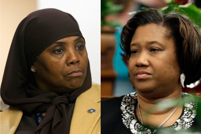 Movita Johnson-Harrell (left) and Vanessa Lowery Brown (right) both served in the Pennsylvania House of Representatives, representing the 190th district. Both left office before their terms were over because of criminal charges, triggering special elections. (AP file photos)