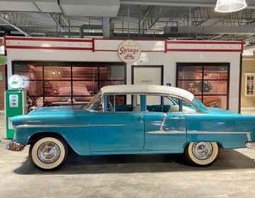 A ’55 Bel Air is one of the first things you see at Town Square, an adult day care center in Baltimore, that’s designed like the 1950s to bring out old memories as a form of reminiscence therapy. (Lecia Bushak/For WHYY)