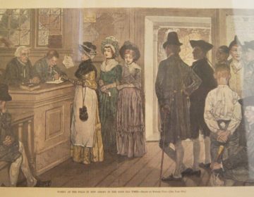 “Women at the Polls in New Jersey in the Good Old Times,” Harper’s Weekly, November 13, 1880.