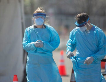 Coronavirus testing site in Camden, New Jersey