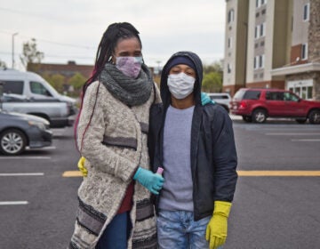 Jalisa McCall and her husband Sean are living in a hotel with money they borrowed from a mutual aid group. (Kimberly Paynter/WHYY)