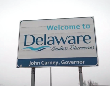 Welcome to Delaware sign