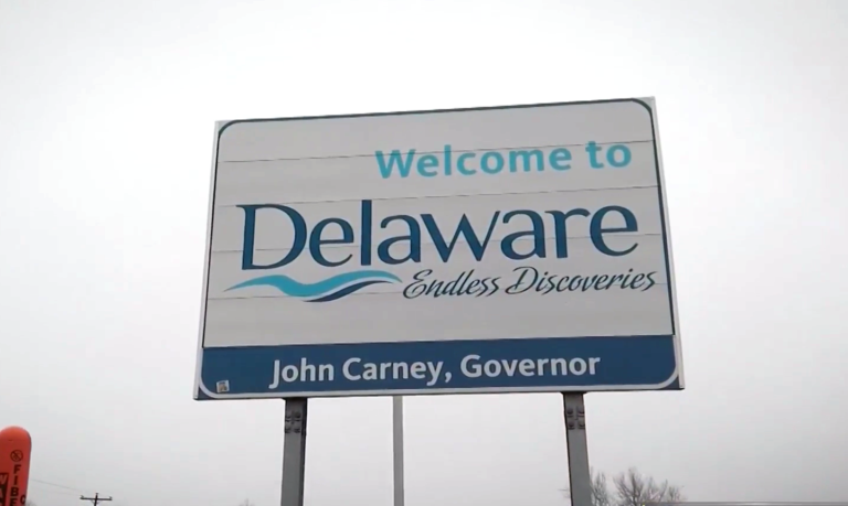 Welcome to Delaware sign