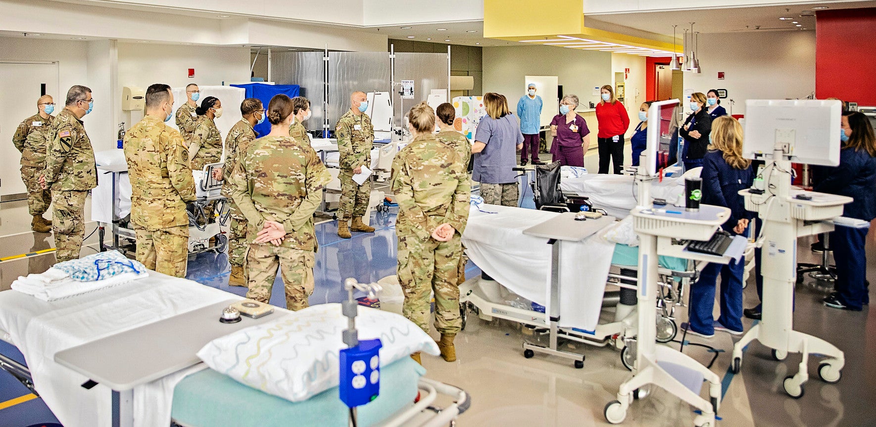 Delaware National Guard helps set up care site at duPont Hospital