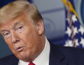 President Trump speaks during a Coronavirus Task Force news conference at the White House on Wednesday. (Bloomberg via Getty Images)