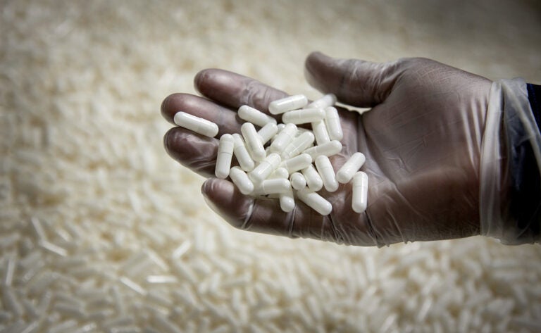 Only 28% of the factories that make active ingredients for pharmaceuticals for the domestic market are located in the U.S., according to the Food and Drug Administration. (Ariana Lindquist/Bloomberg via Getty Images)