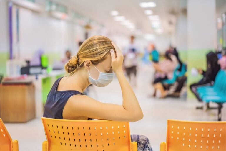 Waiting rooms in hospitals and doctors' offices will look different because of social distancing requirements. (Bigstock/galitskaya)