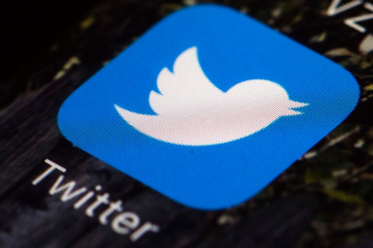 This April 26, 2017, file photo shows the Twitter app icon on a mobile phone in Philadelphia. (AP Photo/Matt Rourke)