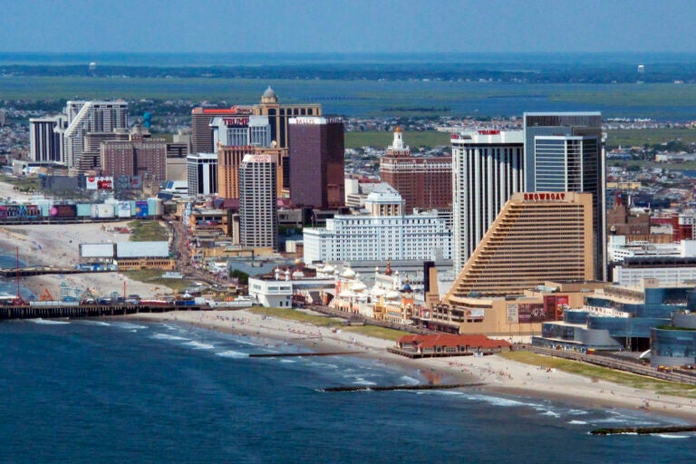 The Atlantic City N.J. shoreline