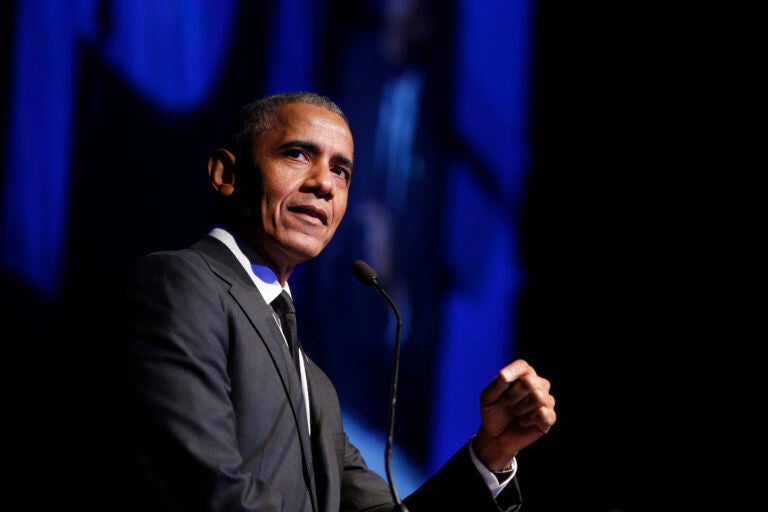 President Barack Obama accepts the Robert F. Kennedy Human Rights Ripple of Hope Award