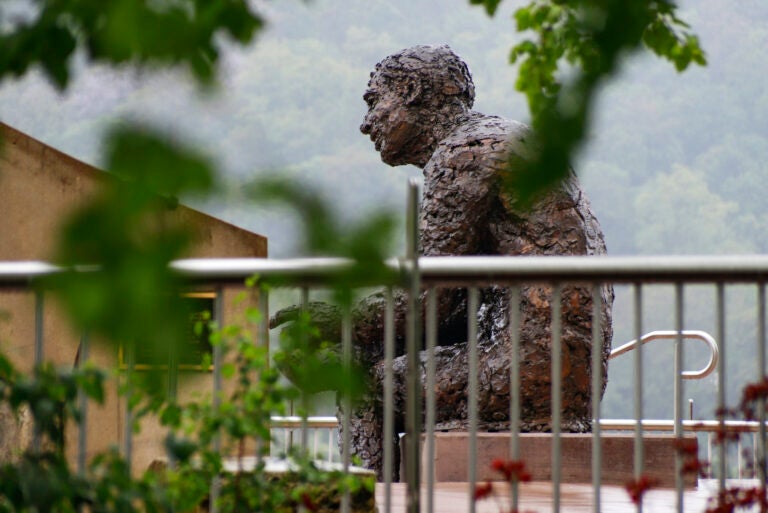 The statue of Public Broadcasting Service's Fred Rogers, the host of children's program 