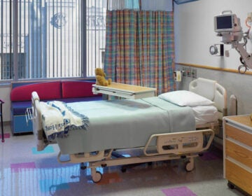 A patient room at CHOP