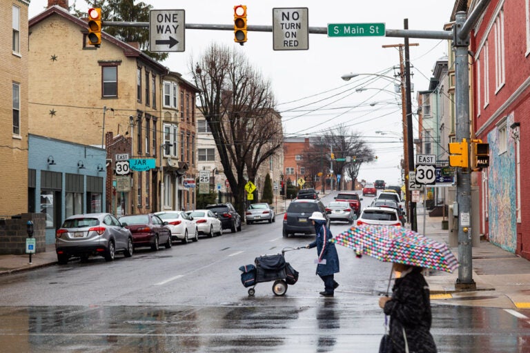 Chambersburg, Pa. which has seen a spike in COVID-19 cases in recent weeks, is in a county where state lawmakers are pushing for a faster reopening of the economy. (Jeffrey Stockbridge for Keystone Crossroads)